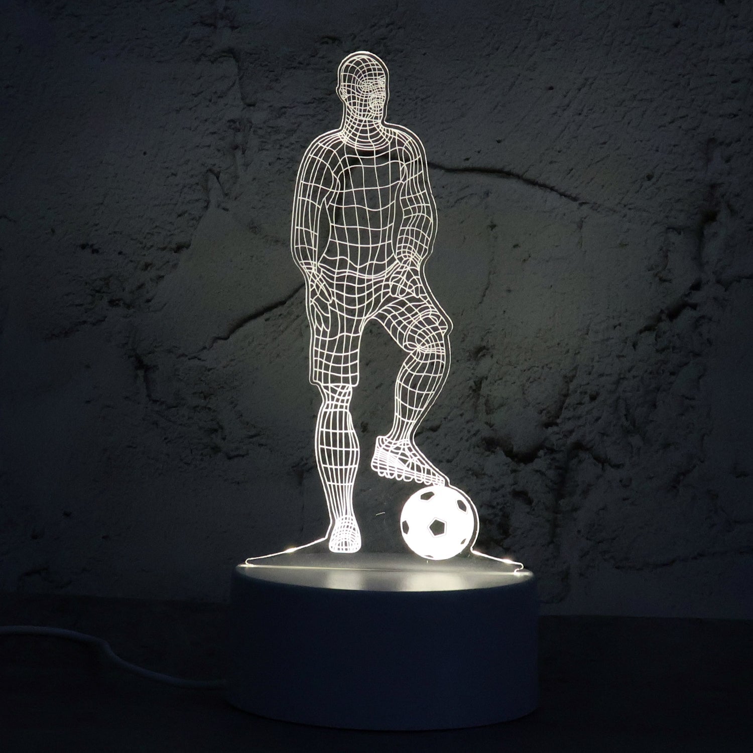 3D Illusion LED Night Lamp with Football Player Design 3D Illusion LED Night Lamp with Football Player Design